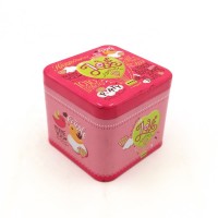 Small square diamond tin cube for children (75X75X65Hmm)