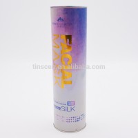 Tall round facial mask metal tin package tube