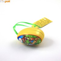 Custom printed vantage metal Easter Egg Tin for candy packaging