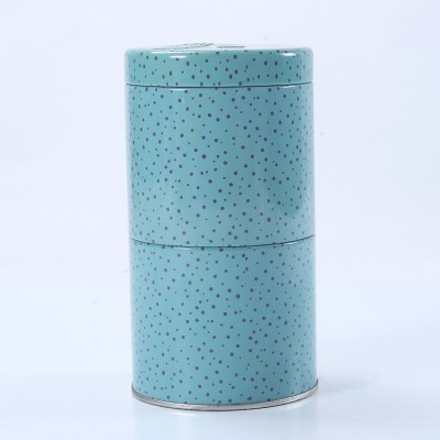 New Design Colorful Print Small Round Stackable Tin Can Metal Tea Tin Box Set