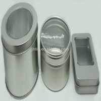 Waimaotong china wholesale plain tinplate metal coffee tin with PET window